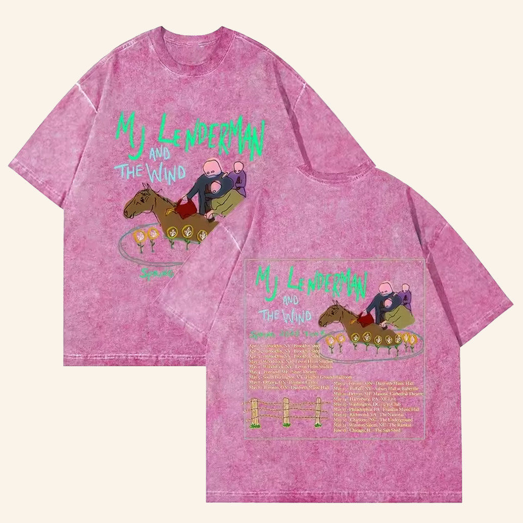MJ Lenderman And The Wind Merch Pink T-Shirt Christmas Gifts For Sister MJ Lenderman And The Wind Merch Pink T-Shirt Christmas Gifts For Sister