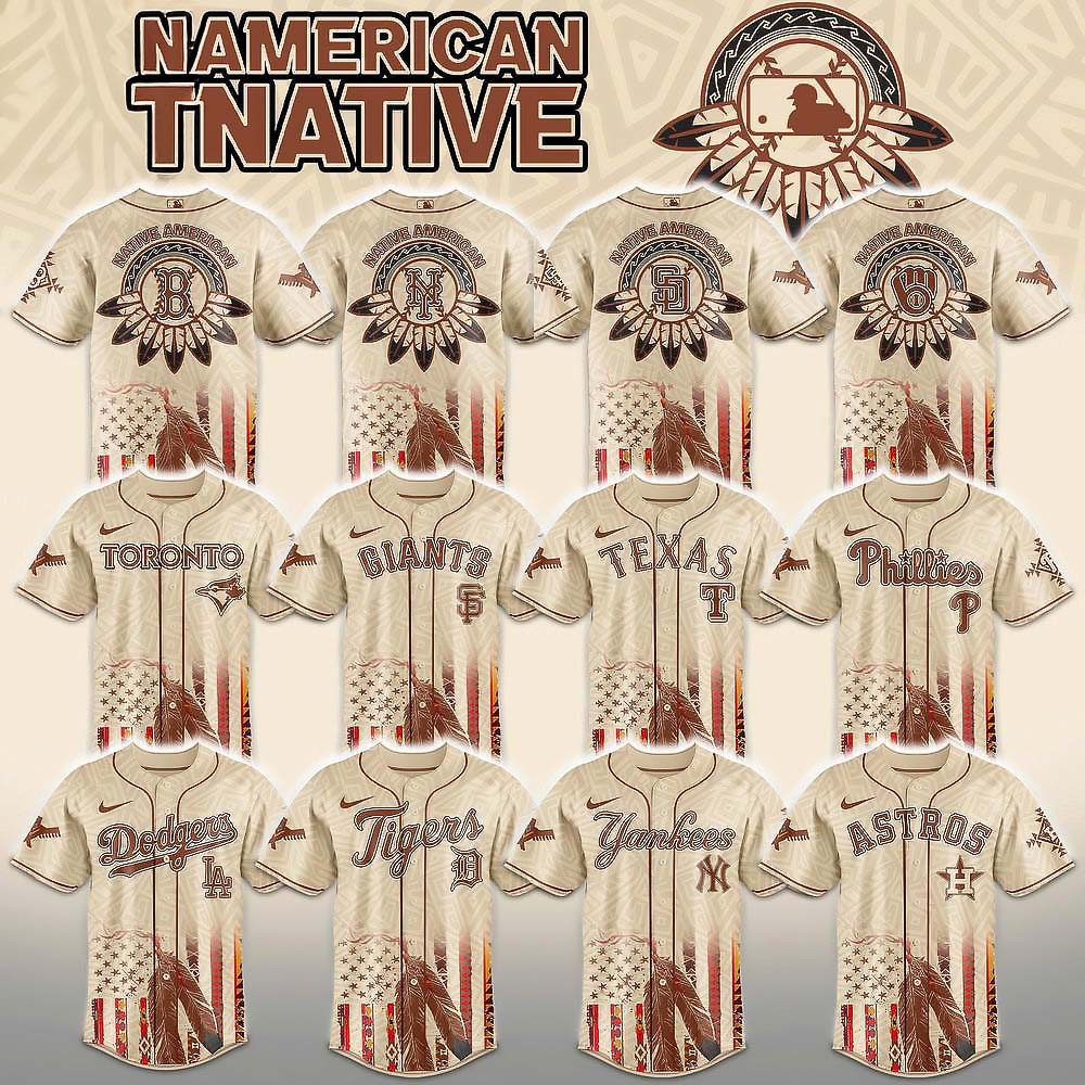 MLB 2025 Native American Heritage Month Limited Edition Baseball Jersey Gifts For Fans