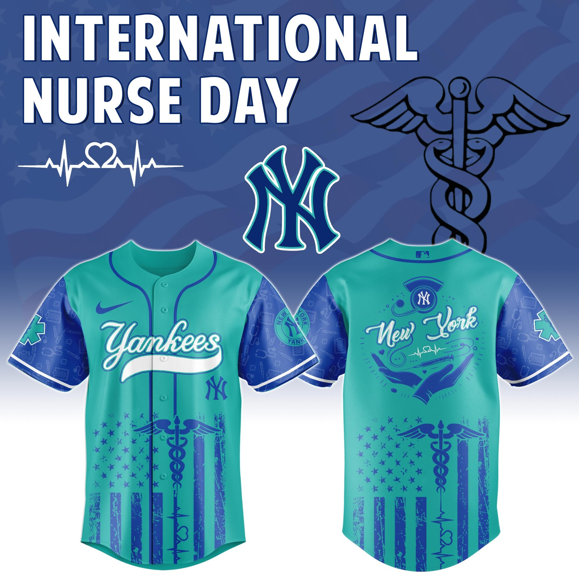 MLB New York Yankees x International Nurse Day Jersey Best Gifts For Baseball Fans