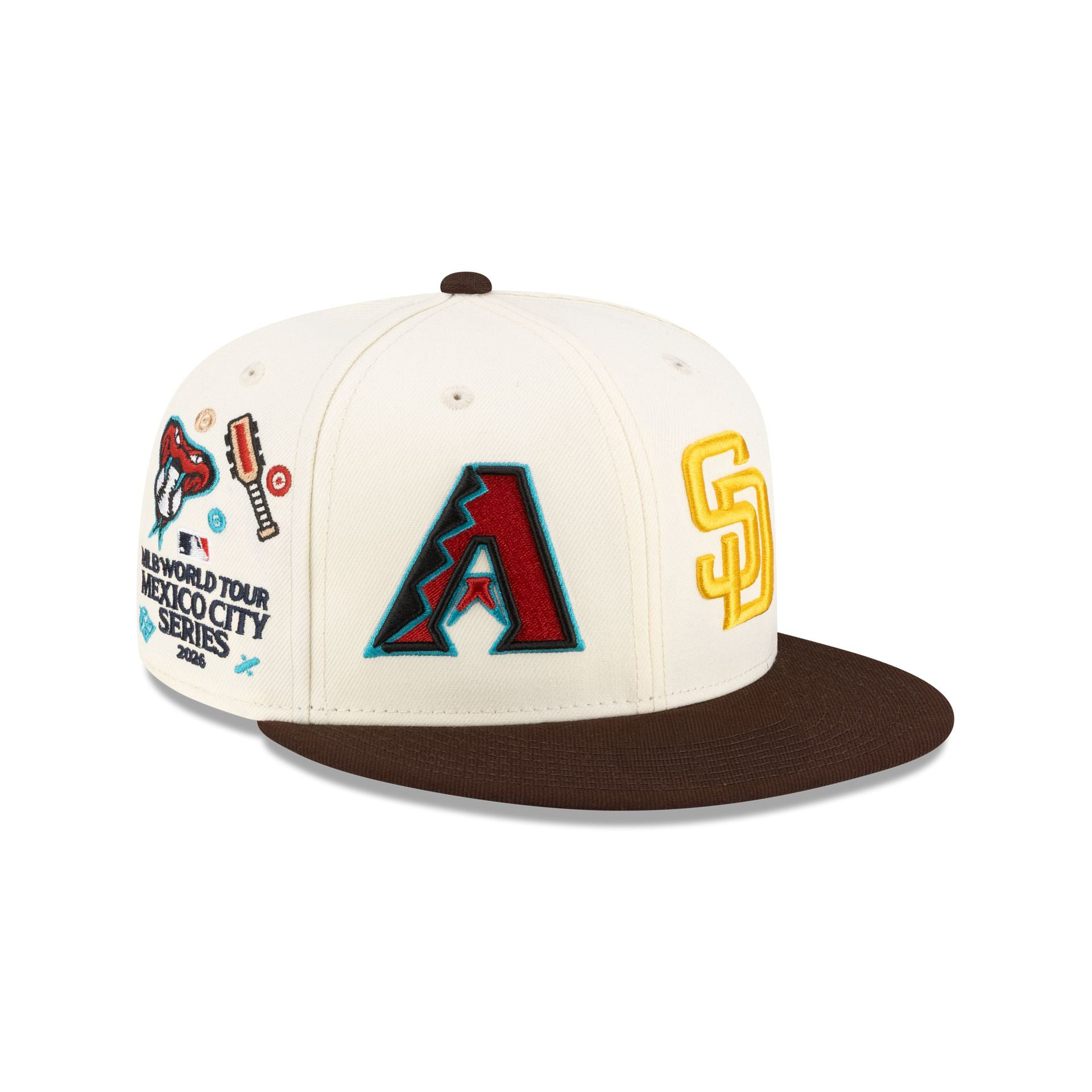 MLB World Tour Mexico City Series 2026 Diamondbacks Vs SD Padres Snapback Hat Fan Merch Gifts
