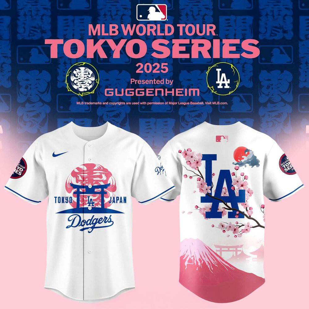 MLB World Tour Tokyo Series 2025 Los Angeles Dodgers Baseball Jersey Baseball Gifts Ideas