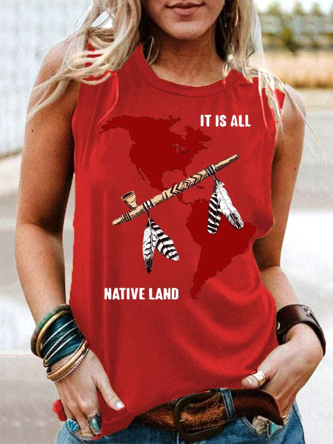 MMIW Awareness Native Land Tank Top Social Justice Shirt MMIW Awareness Month Gift