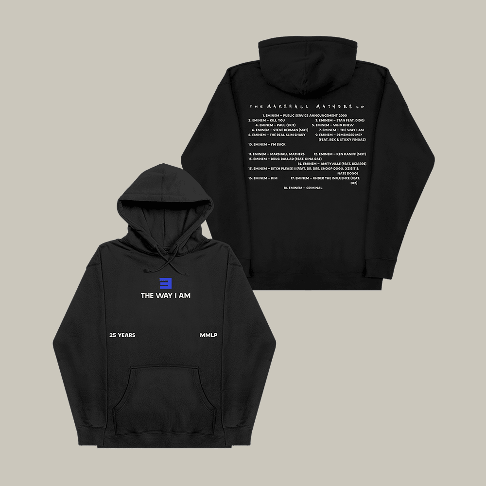 MMLP25 Eminem Hoodie The Marshall Mathers LP Hooded Sweatshirt Rap Music Fan Gift