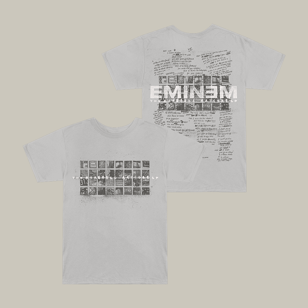 MMLP25 Scribble Eminem T-Shirt Rap Music Clothes Eminem Present For Enthusiasts