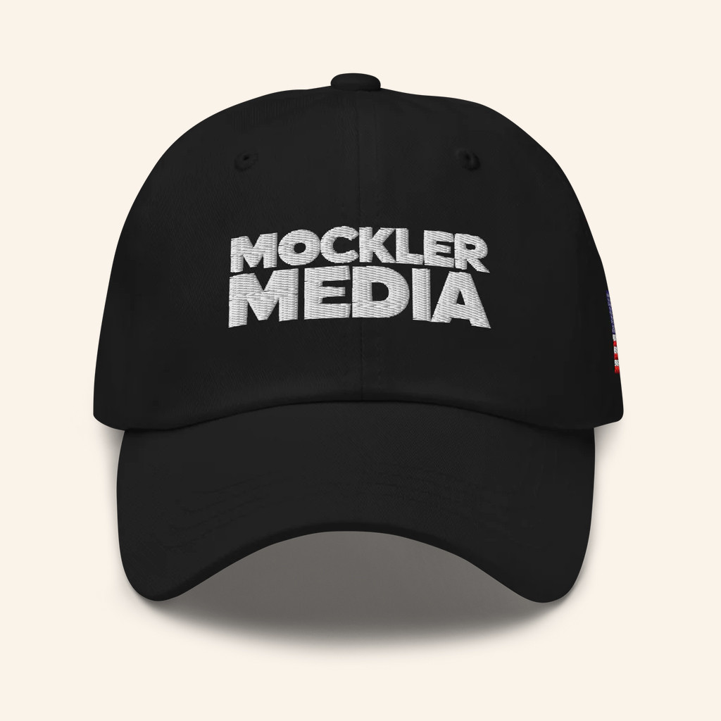 Mockler Media Merch Logo Embroidered Hat USA Flag Cap Top Christmas Gifts For Men
