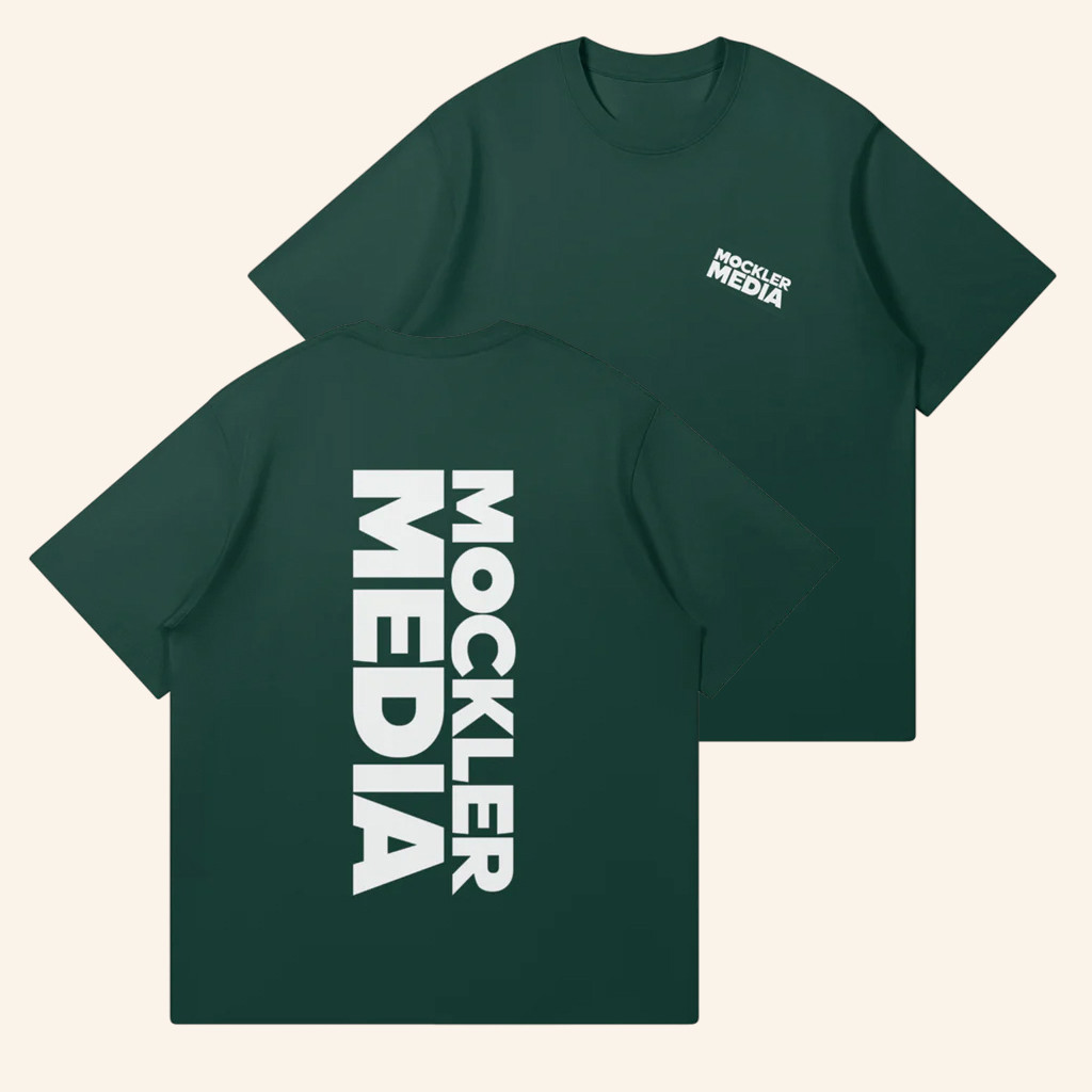 Mockler Media Merch Vertical Logo T-Shirt Christmas Present For Husband