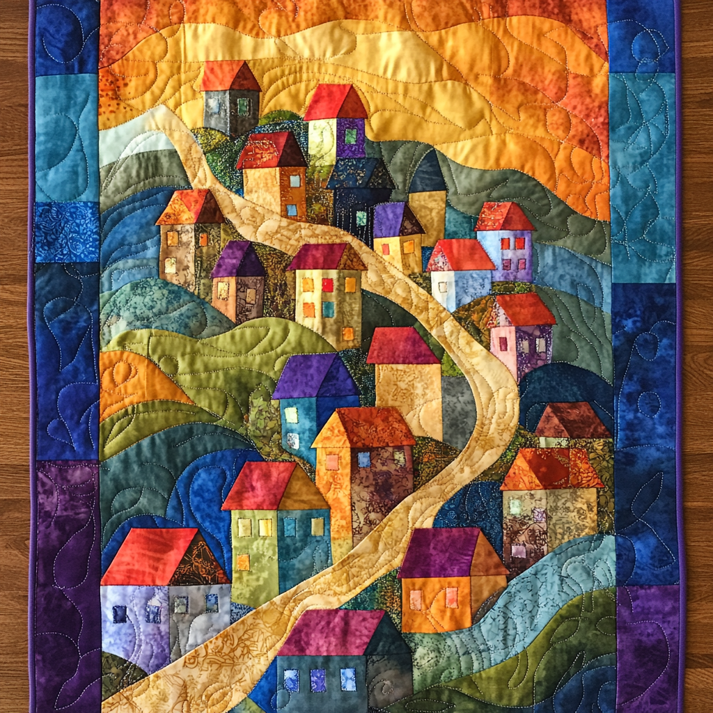 Modern Metropolis Quilted Table Runner Kitchen Decor Gifts For My Mother In Law