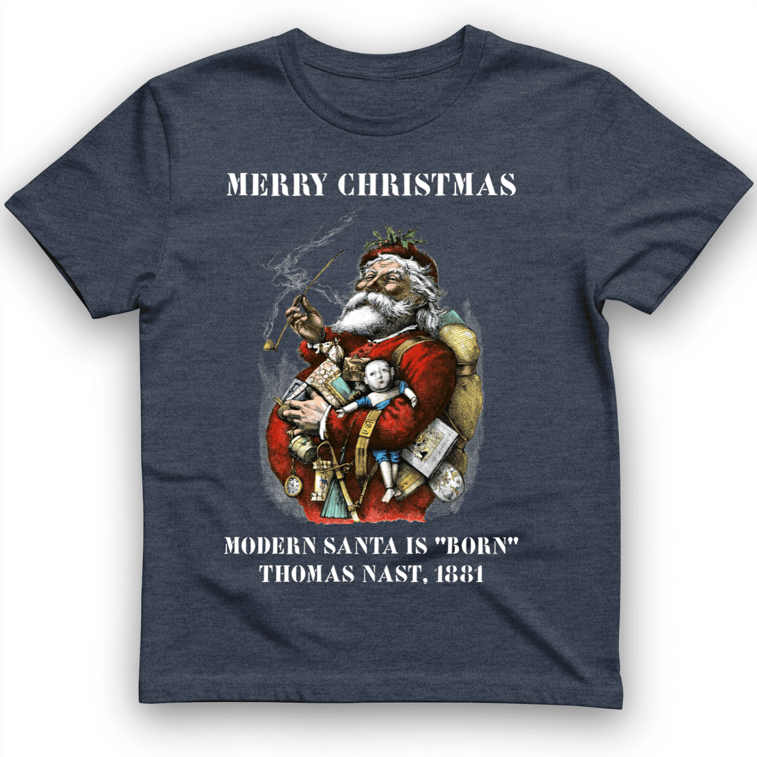 Modern Santa Claus T-Shirt Merry Christmas Funny Shirt Best Gifts For Santa Claus Lovers