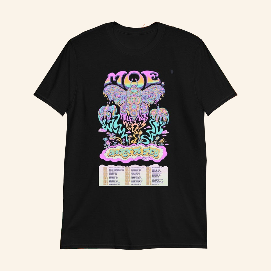 MOE Merch Born To Fly 2026 Tour Dates North American City T-Shirt Gift For Rock Lover
