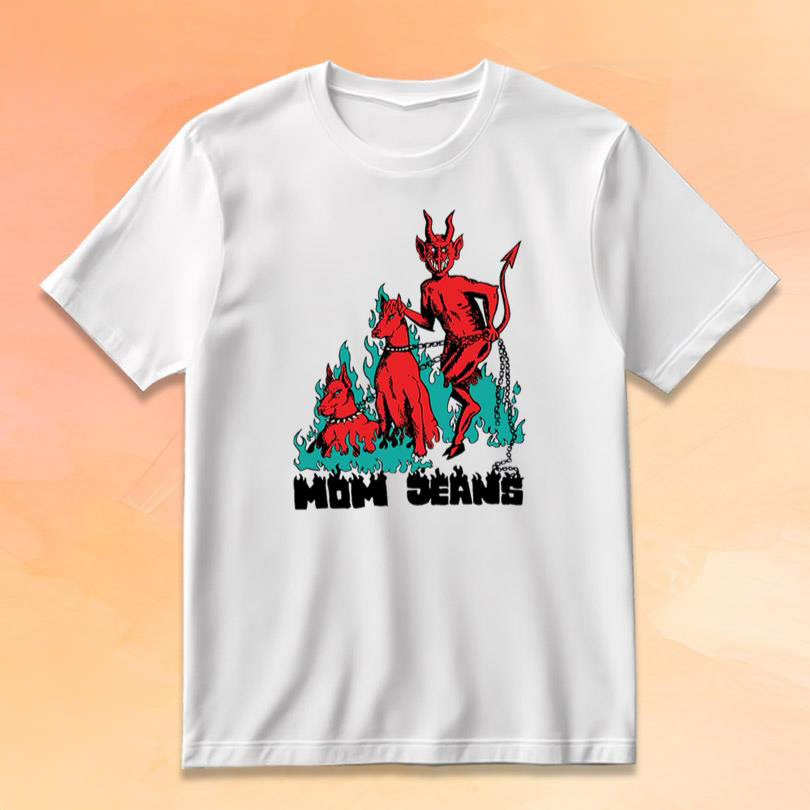 Mom Jeans Merch Devil Dog T-Shirt Best Gifts For Rock Music Lovers Mom Jeans Merch Devil Dog T-Shirt Best Gifts For Rock Music Lovers