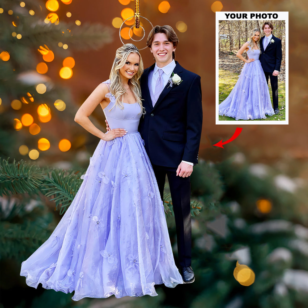 Moments Like These Personalized Photo Mica Ornament Christmas Gift For Couple Members