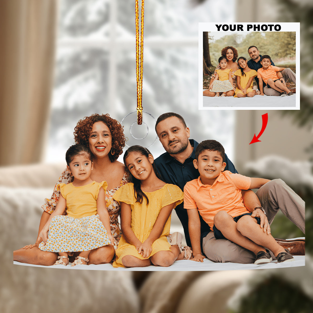 Moments Of Bliss Personalized Photo Mica Ornament Christmas Gift For Family Members