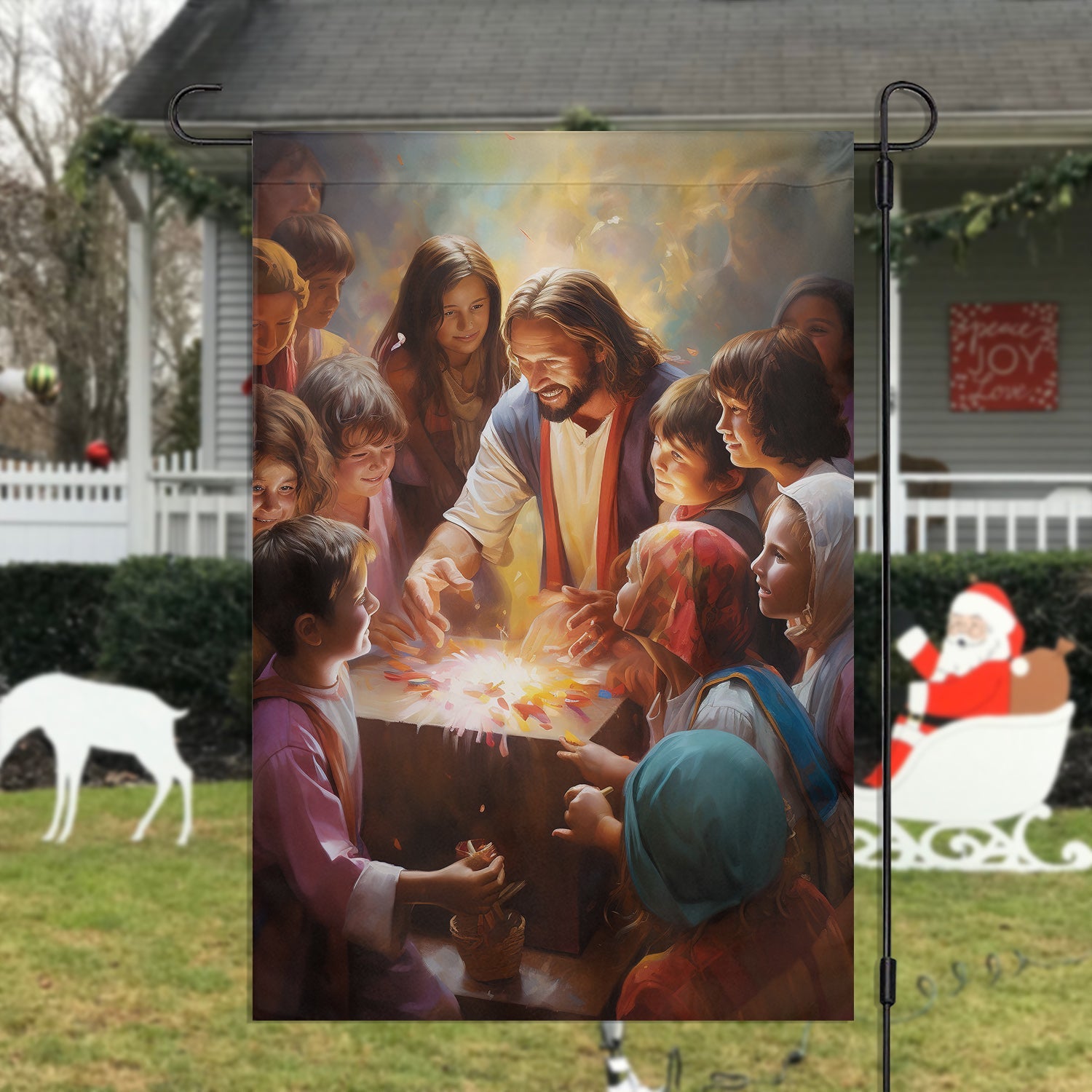 Moments Of Wonder Unity Christmas Flag Jesus Themed Xmas Garden Flag Gifts For Jesus Lovers