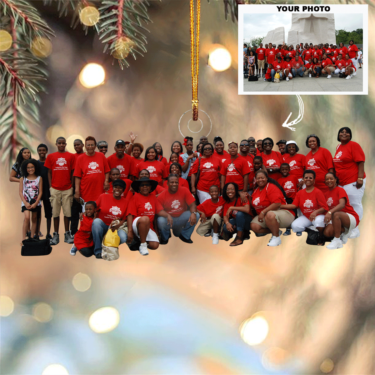 Moments To Cherish Personalized Photo Mica Ornament Christmas Gift For Family Family