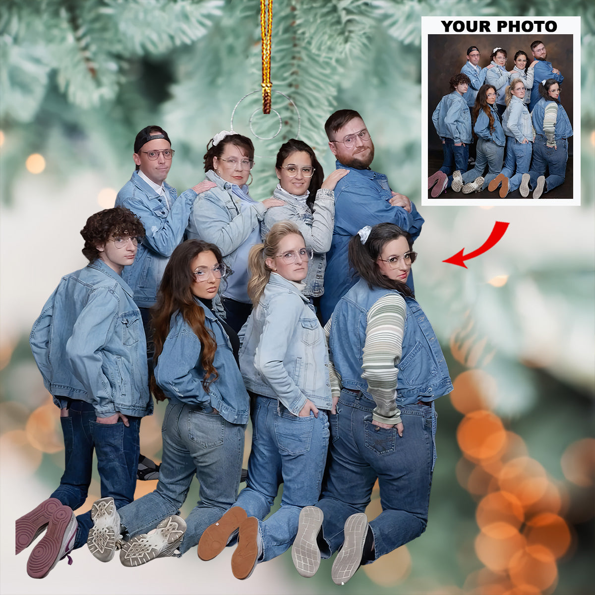 Moments We Treasure Personalized Photo Mica Ornament Christmas Gift For Family Members