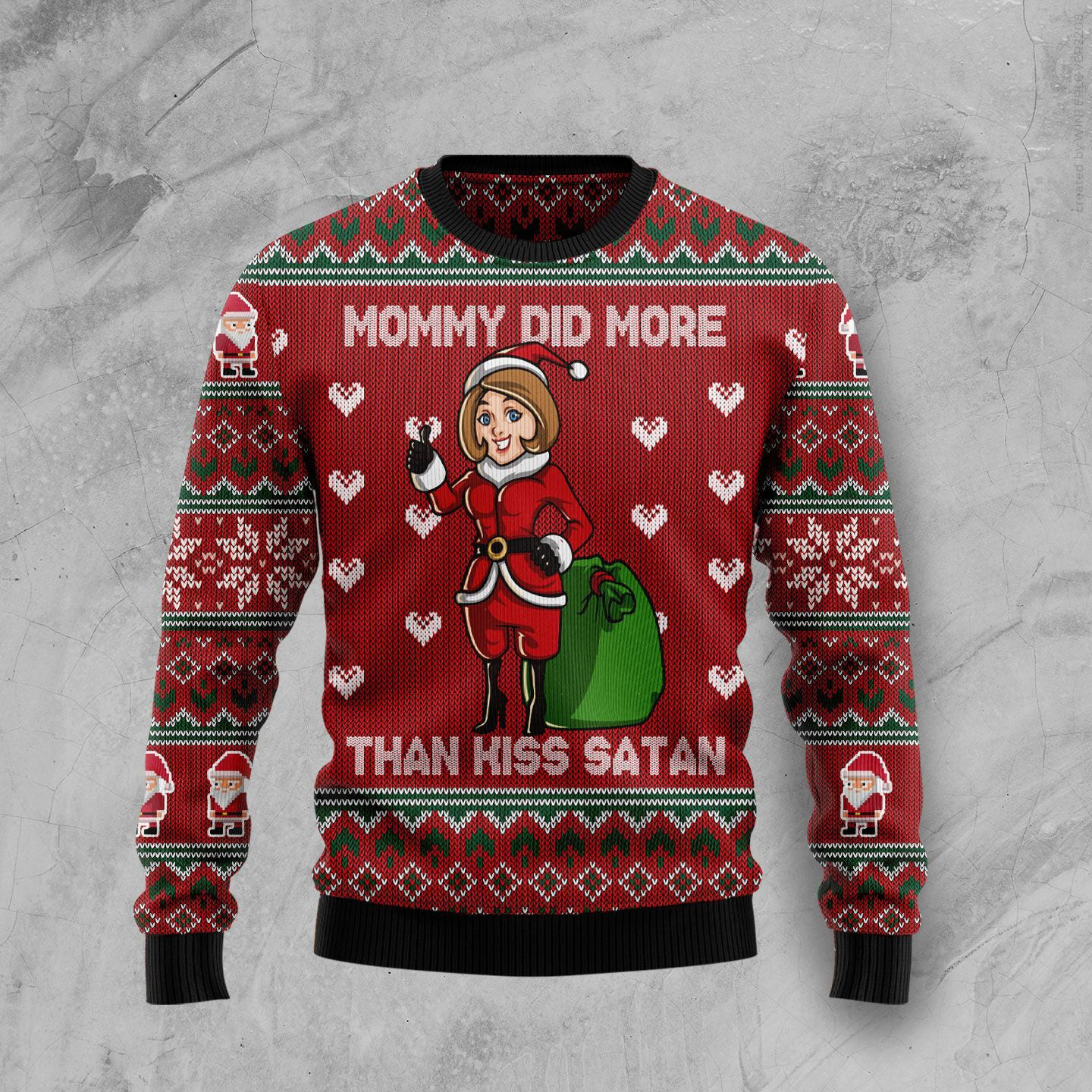 Mommy Did More Than Kiss Satan Ugly Christmas Sweater Xmas Clothing Christmas Gifts For Mom