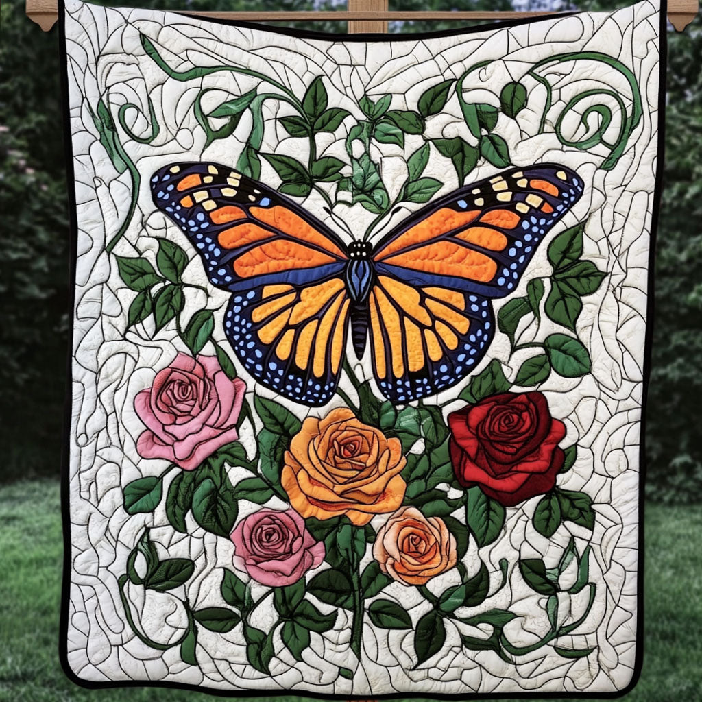 Monarch Delight Quilted Blanket Christmas Holiday Great Butterfly Lover Gifts