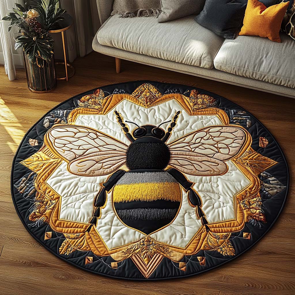 Monarch Of The Meadow Quilted Round Mat Front Door Decor Best Gifts For Birdwatchers