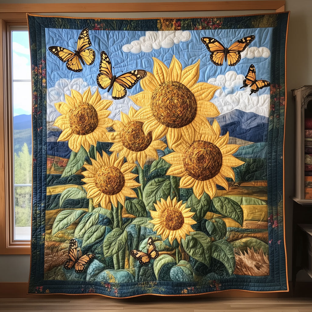 Monarchs Garden Quilt Lovely Quilt Blanket Gift for Holiday Celebrations
