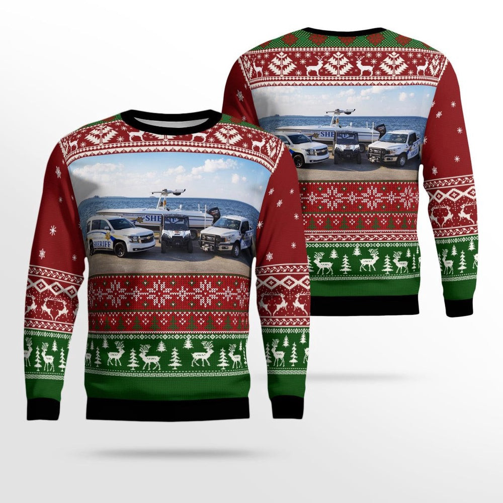 Moncks Corner South Carolina Berkeley County Sheriffs Office AOP Ugly Sweater Christmas Unisex Sweaters Gift For Christmas