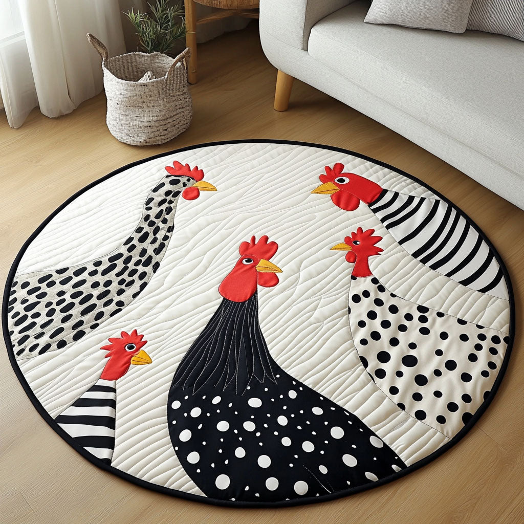 Monochrome Quilted Round Mat Front Door Entryway Ideas Farm Wife Gifts