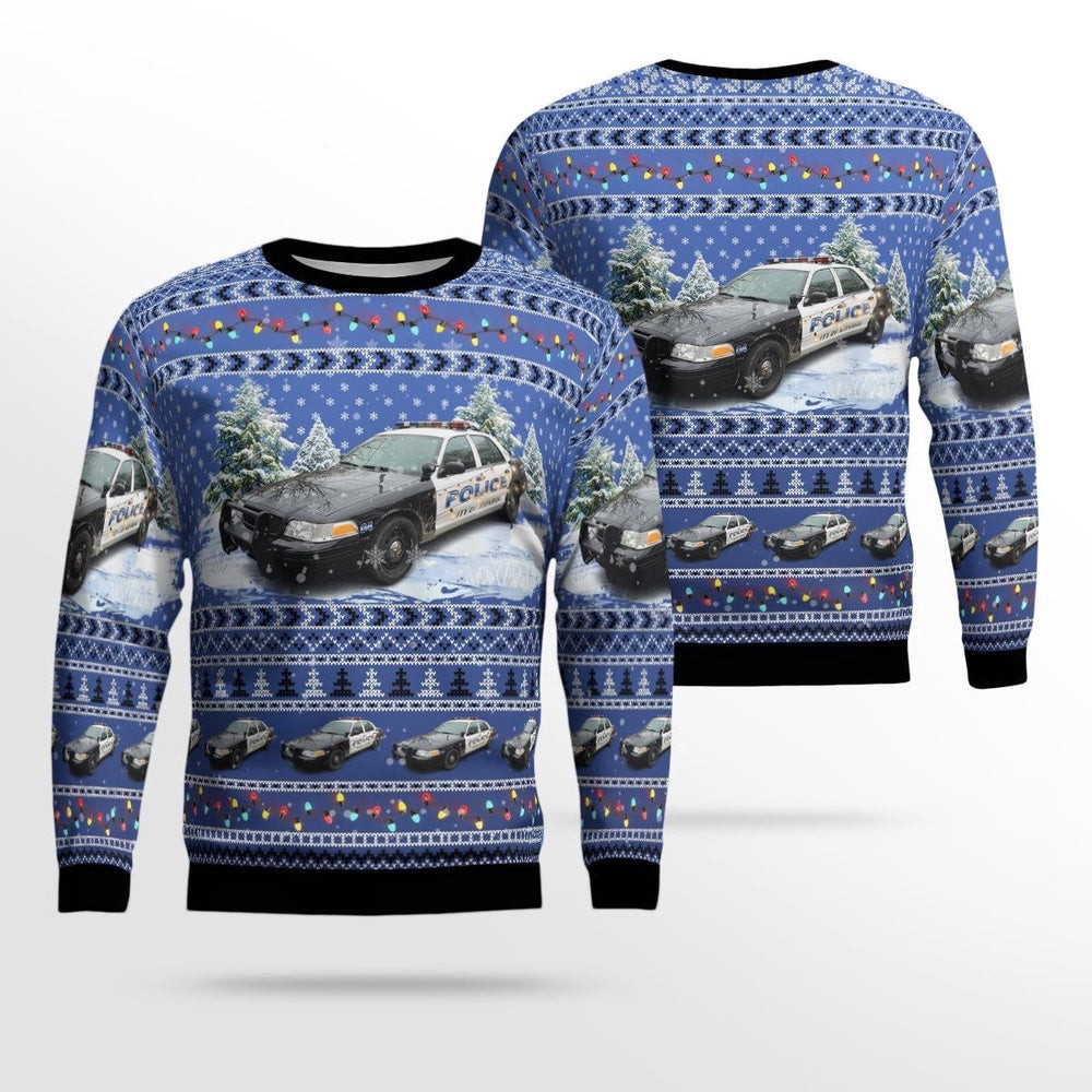 Monroe Michigan Police Department Christmas AOP Ugly Sweater Christmas Unisex Sweaters Gift For Christmas