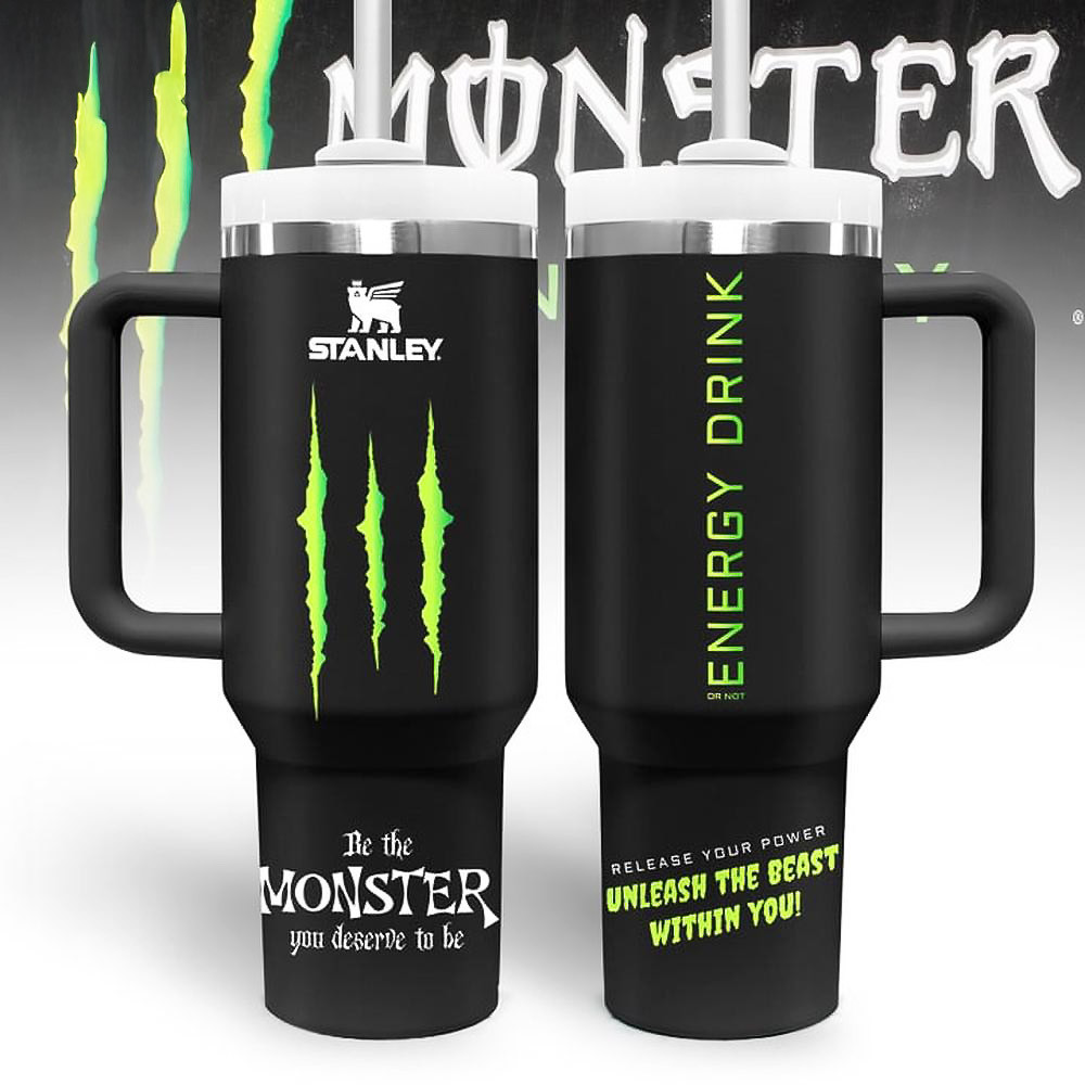 Monster Energy Limited Edition 40 Oz Stanley Tumbler Cup Gifts For Him