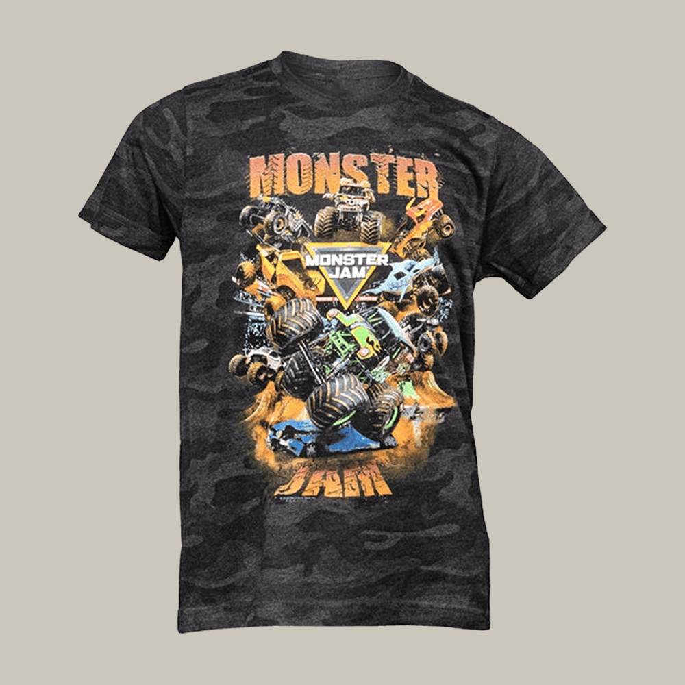 Monster Jam Camo T-Shirt Monster Jam Clothes Great Gifts For Truck Enthusiasts