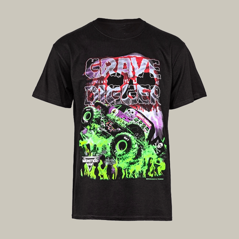 Monster Jam Grave Digger Ghost Eyes T-Shirt Monster Jam Clothes Presents For Him