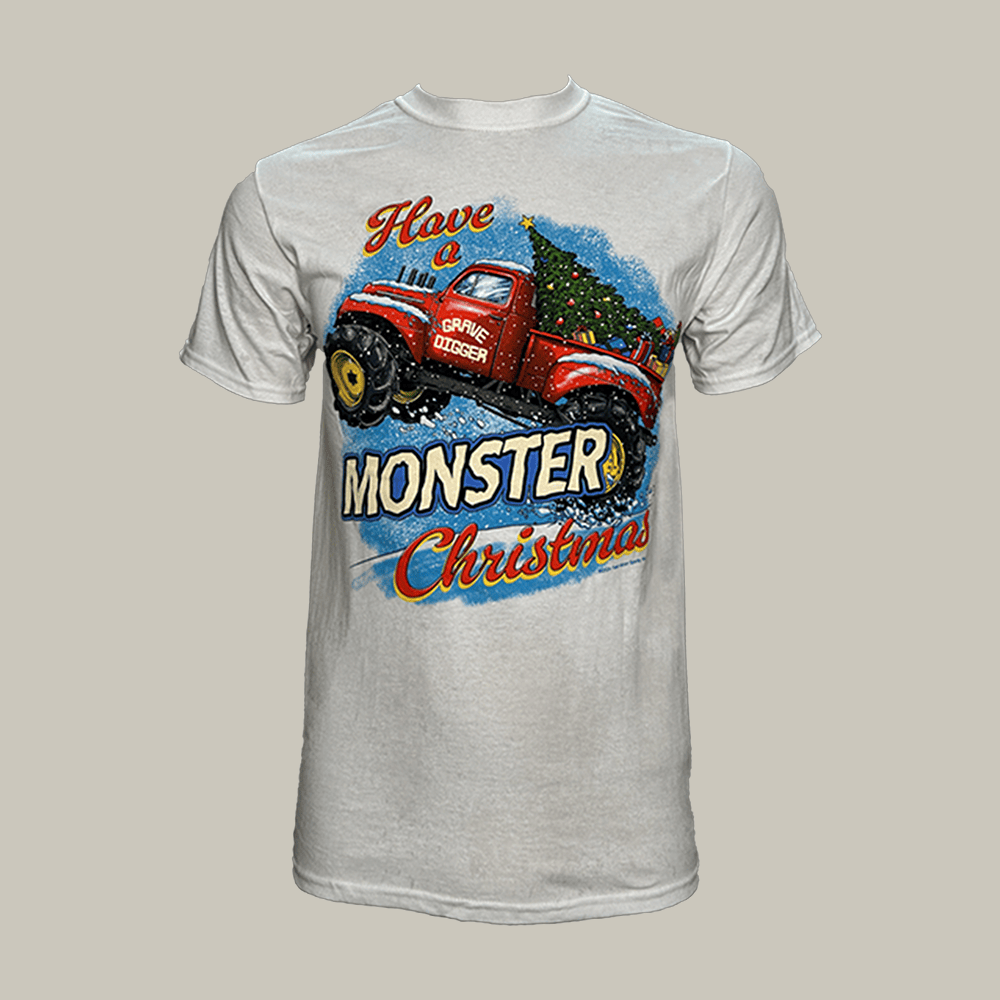 Monster Jam Grave Digger Holiday T-Shirt Have A Monster Christmas Shirt Monster Jam Gifts