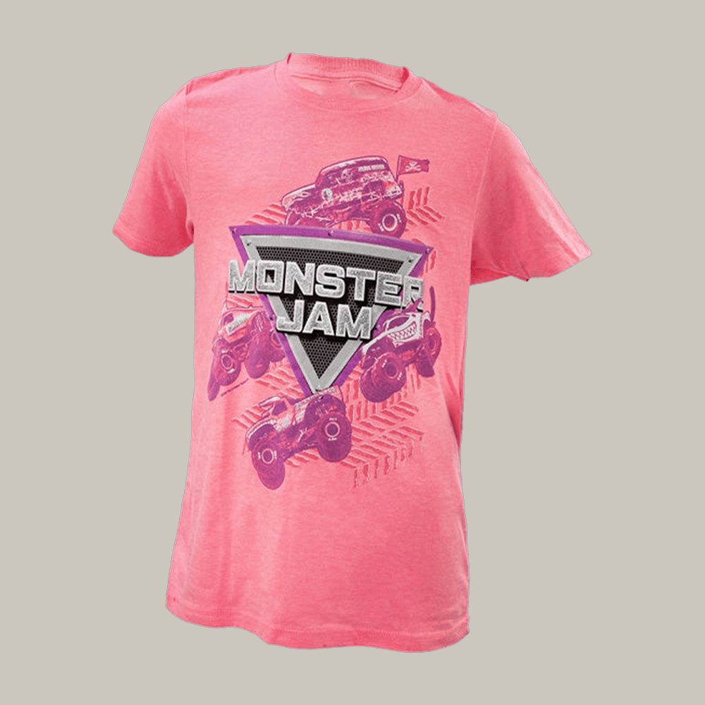 Monster Jam Neon Pink Youth T-Shirt Monster Jam Clothes Unique Gifts For Girlfriend