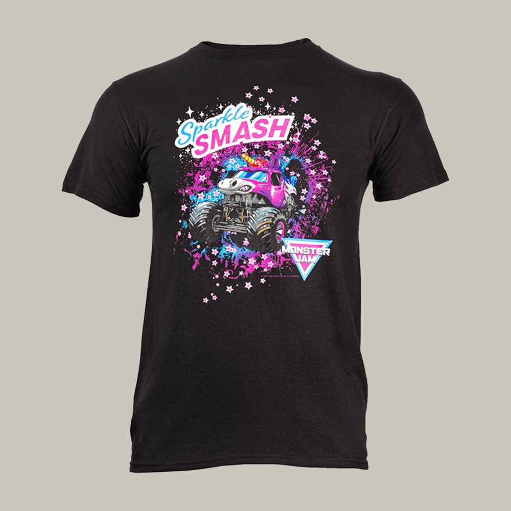 Monster Jam Sparkle Smash Stars T-Shirt Trendy Fashion Monster Jam Truck Enthusiasts Gifts