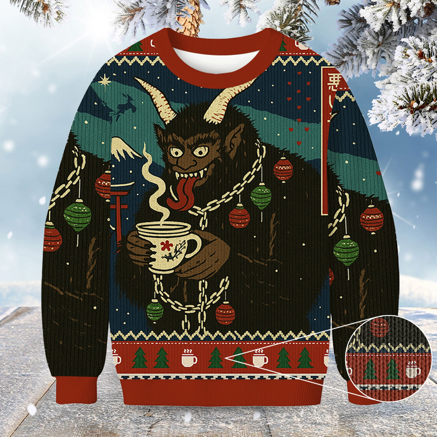 Monster Naughty List Christmas Ugly Sweater Xmas Clothing Monster Lover Xmas Gifts