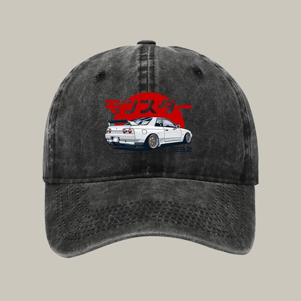 Monster Skyline R32 Gtr Washed Cap Cool Baseball Caps Christmas Gift Ideas For Son