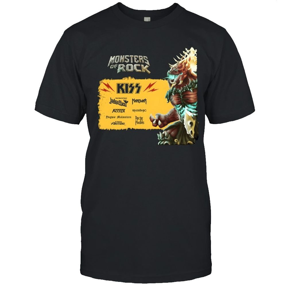 Monsters Of Rock Merch Monsters Of Rock Kizz T-Shirt Father's Day Gifts For Husband