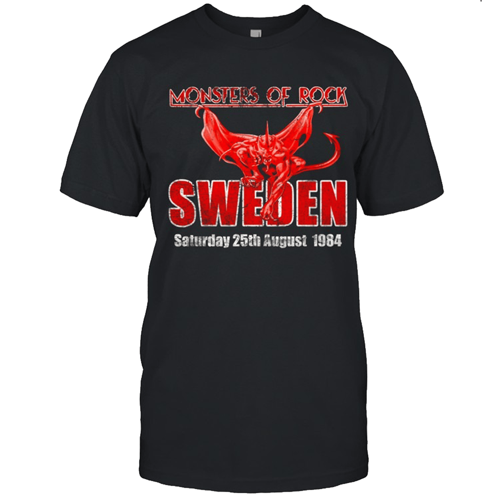 Monsters Of Rock Merch Monsters Of Rock Sweden T-Shirt Top Father's Day Gifts Monsters Of Rock Merch Monsters Of Rock Sweden T-Shirt Top Father's Day Gifts