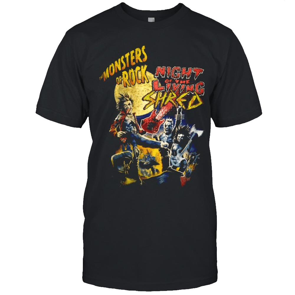 Monsters Of Rock Merch Ozzy Osbourne Night of the Living Shred T-Shirt Father's Day Gifts