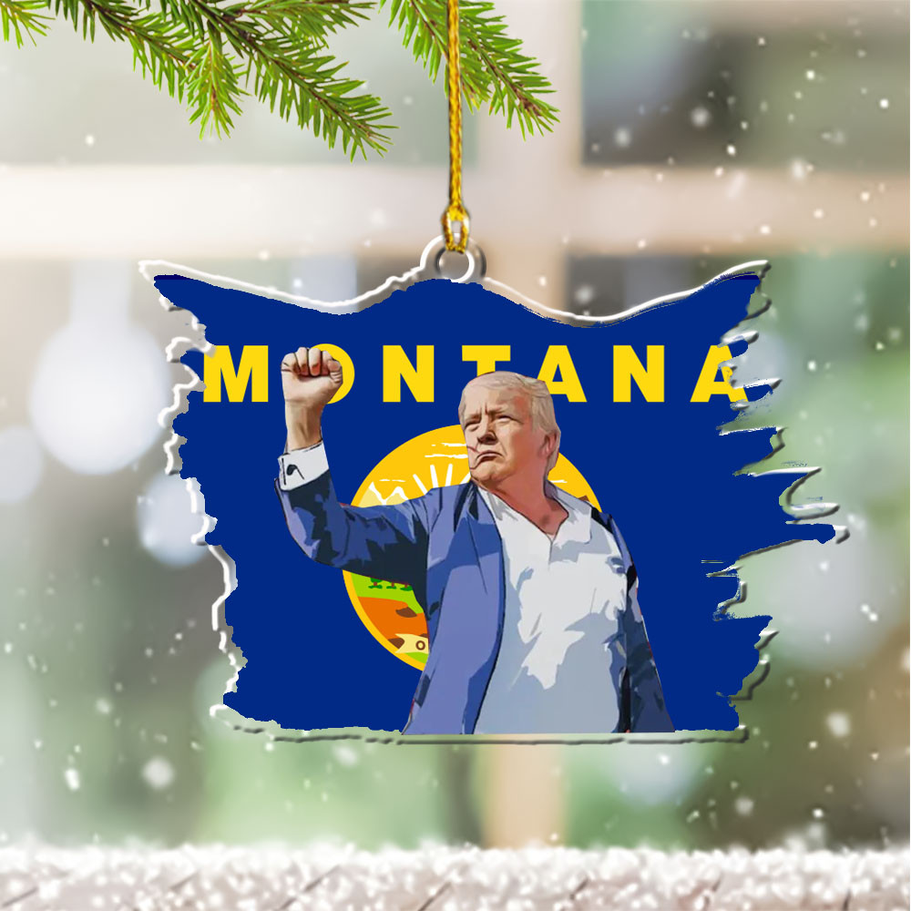 Montana for Trump 2024 Ornament Shape Fight Trump for President Ornament