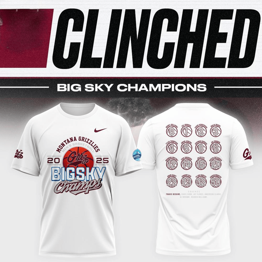 Montana Grizzlies Clinched Big Sky Champions Shirt Best Gift For Football Lovers