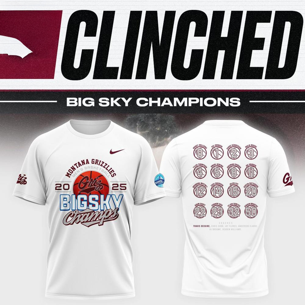 Montana Grizzlies Clinched Big Sky Champions Shirt Presents For Football Fans
