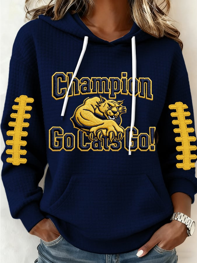 Montana State Bobcats Merch Go Cats Go Hoodie Football Player Gift Ideas