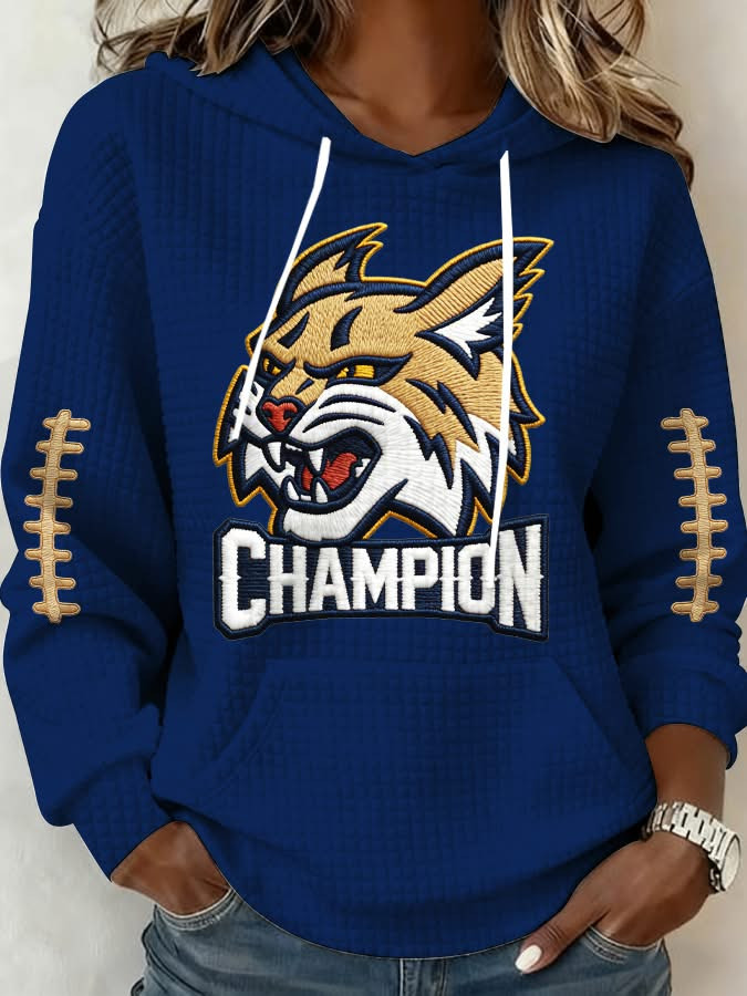 Montana State Football Hoodie Navy Champions Go Cats Go Hoodie Montana State Pride Clothes