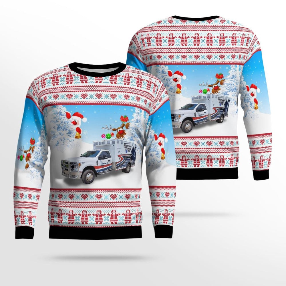 Montcalm County Emergency Services Stanton Michigan Christmas AOP Ugly Sweater Christmas Unisex Sweaters Gift For Christmas