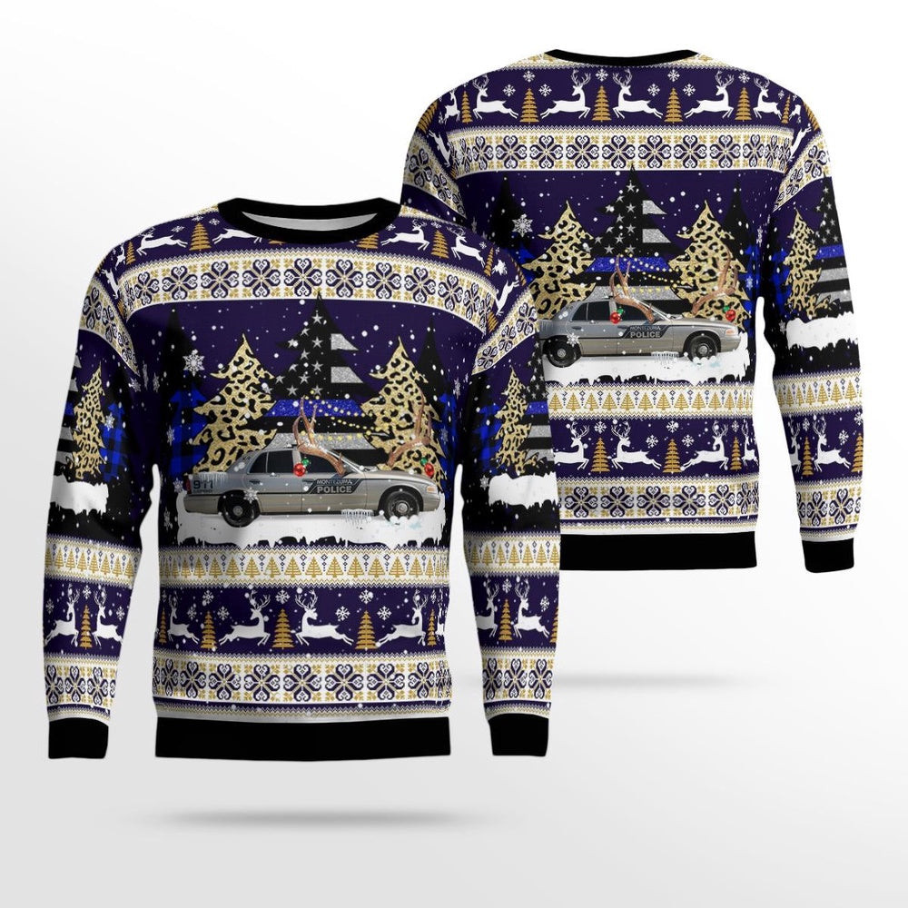 Montezuma Police Department K-9 Ford CVPI Montezuma Georgia Christmas AOP Ugly Sweater Christmas Unisex Sweaters Gift For Christmas