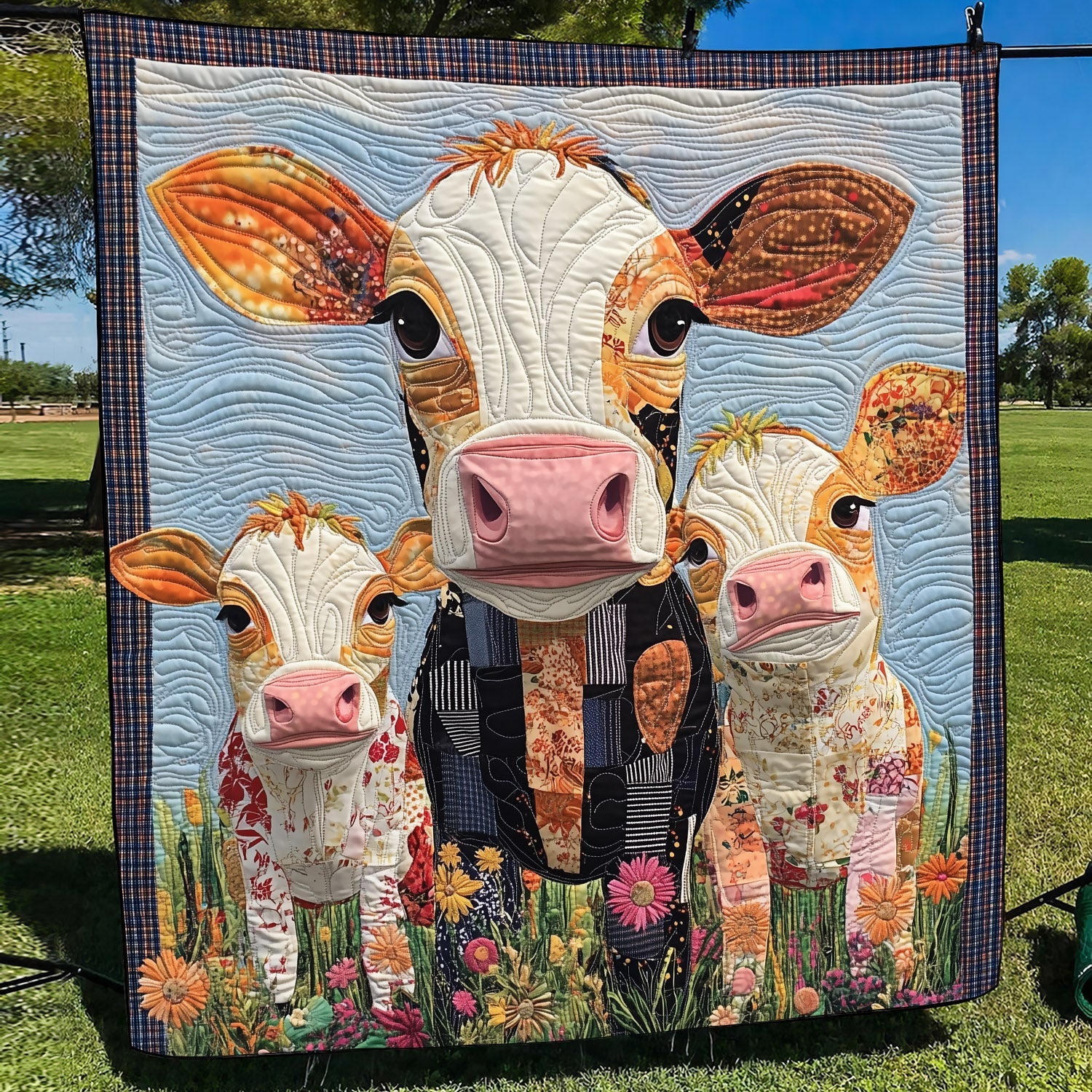 Moo Meadows Quilted Blanket Cow Gifts For Cow Loversr