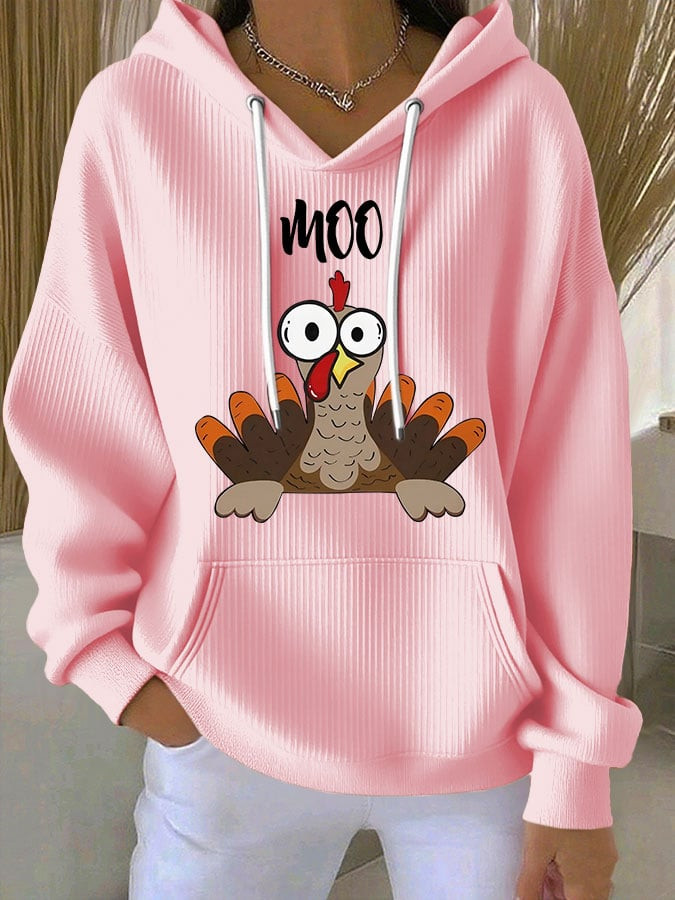 Moo Turkey Hoodie Fall Aesthetic Apparel Best Thanksgiving Gifts For Mother