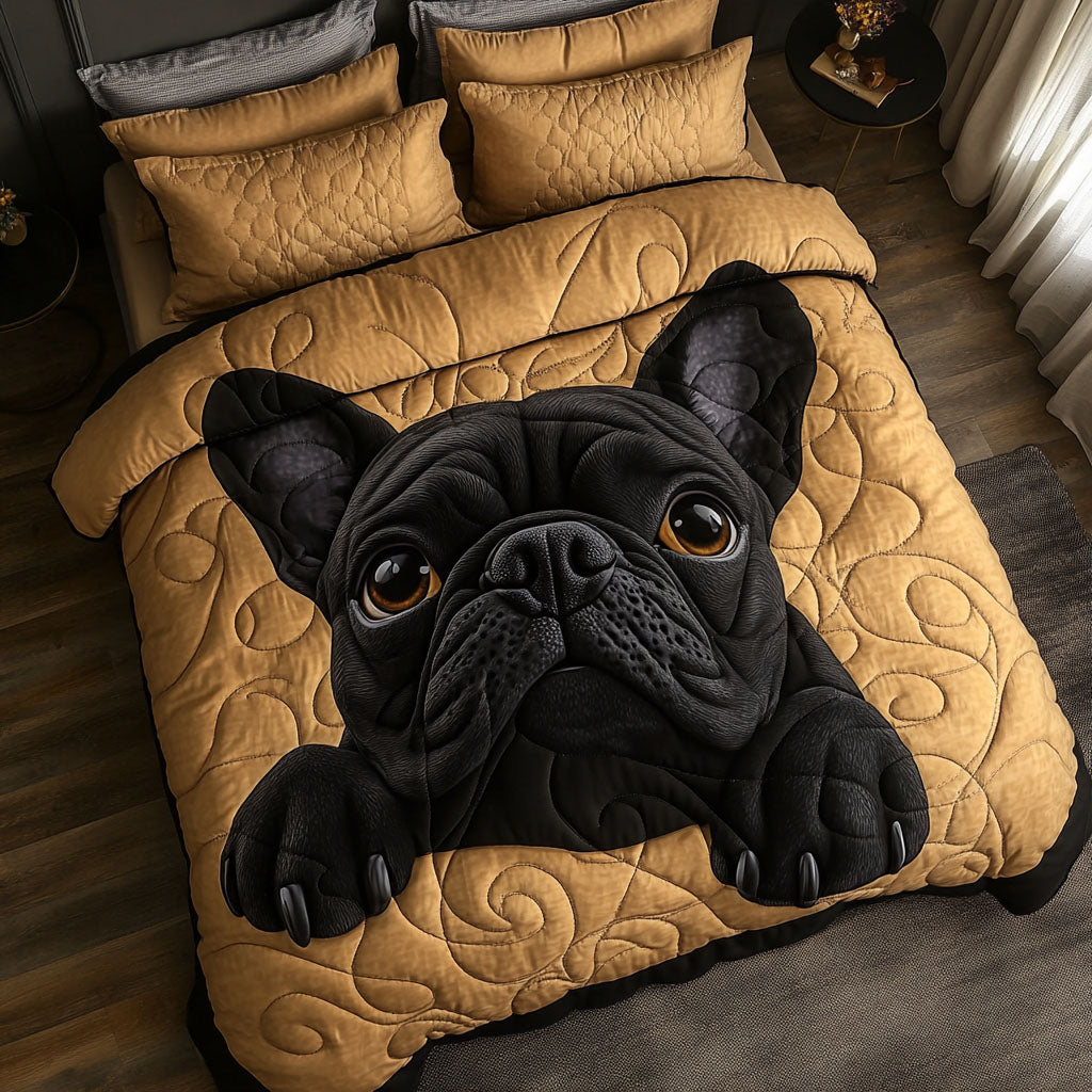 Moody Eyes Quilted Bedding Set Beautiful Bedding Merch Gift for a Peaceful Sleep