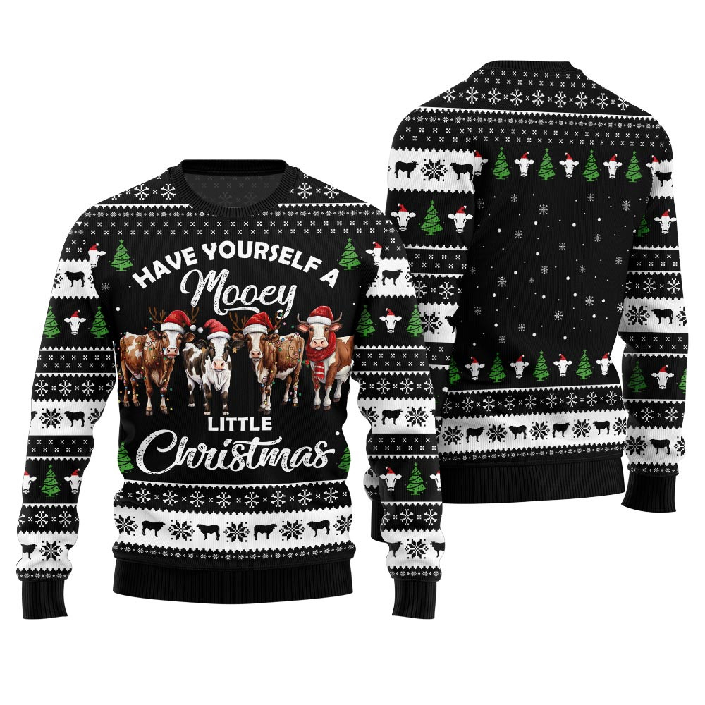 Mooey Little Xmas Ugly Sweater Holiday Gift Merch That Everyone Will Adore