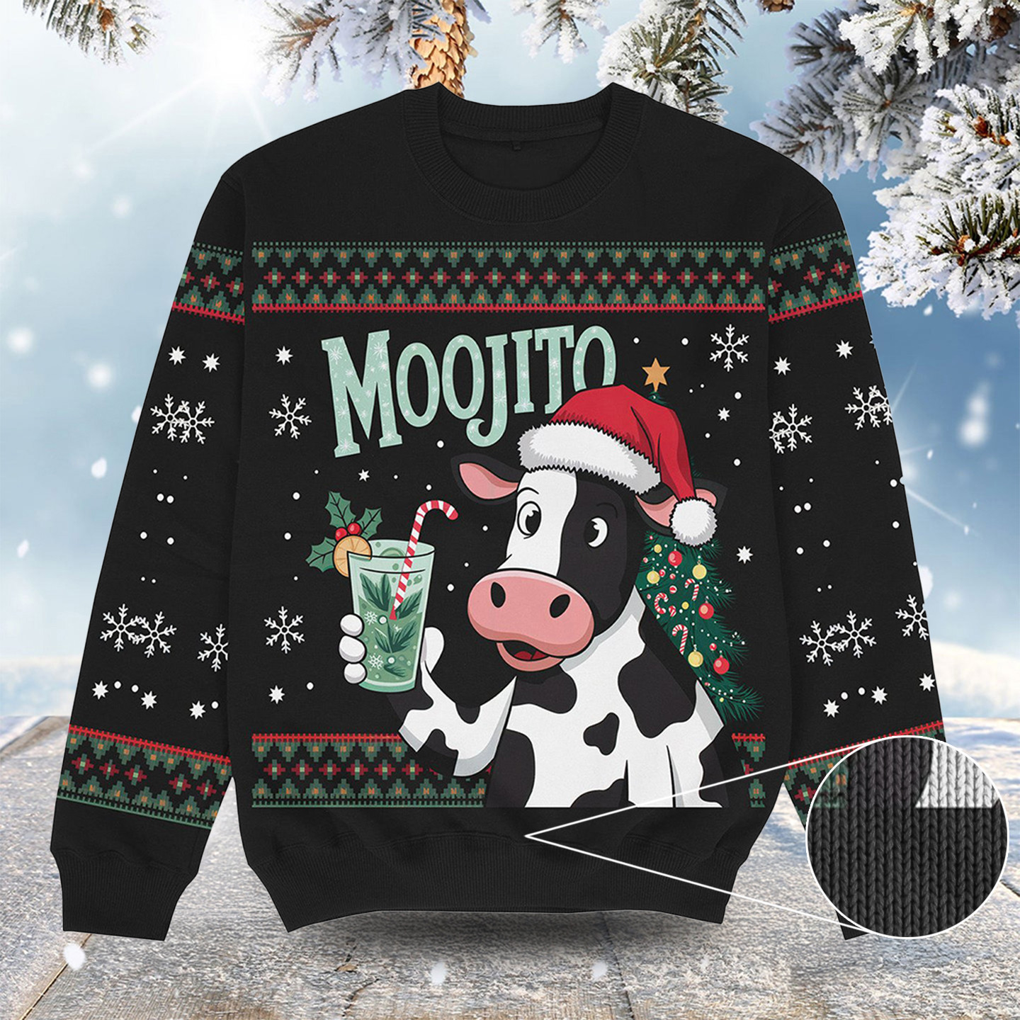 Moojito Christmas Ugly Sweater Cool Christmas Clothes Christmas Presents For Brother