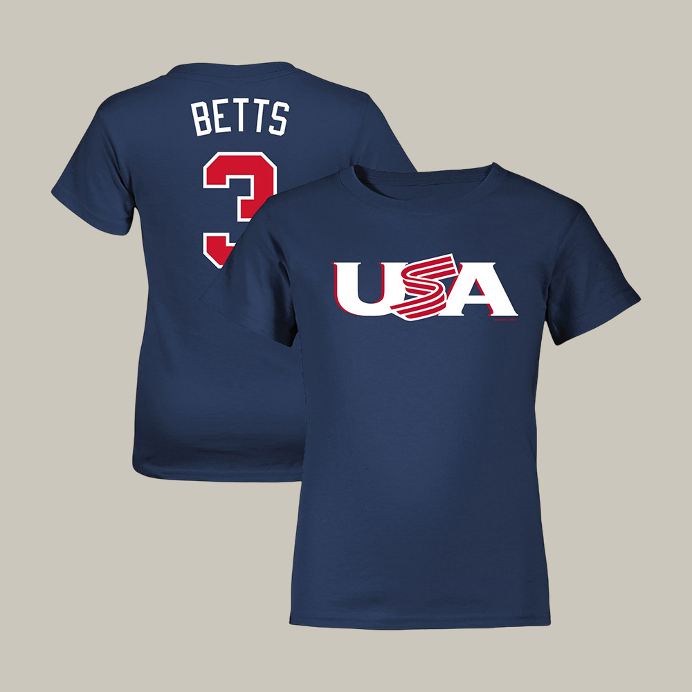 Mookie Betts USA World Baseball Classic 3 T-Shirt Game Day Shirt Present Idea For Mookie Betts Fan